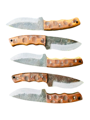 Compact Wood-Handle Hunting Knife Set (SKN-79)