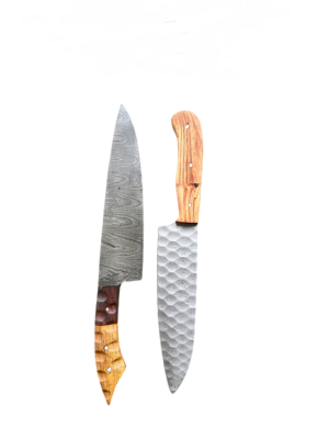 CUSTOM HANDMADE CARBON STEEL CHEF KNIVES SET 3 Pcs, (CKN-14)